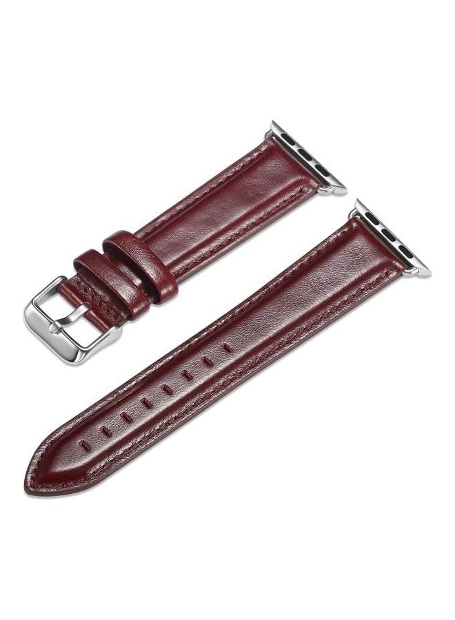 NIBEMINENT Ethnic Replacement Watchband For Apple Watch Series 1/2/3/4/5/6/7/SE 38/40/41mm Red - Image 2