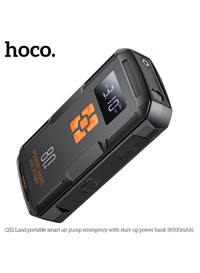hoco. QS2 Land portable smart air pump emergency with start-up power bank(8000mAh) - Image 2