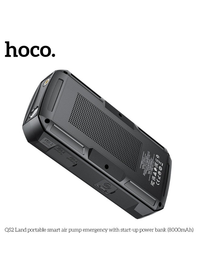 hoco. QS2 Land portable smart air pump emergency with start-up power bank(8000mAh) - Image 5