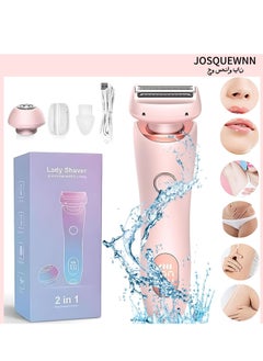 JOSQUEWNN The Glide Pro 3.0 Razors, Smooth Shave Pro for Women, 2 in 1 Electric Shaver Razors, Wireless Bikini Trimmer for Pubic Hair,Waterproof Wet and Dry Use for Armpit Legs Face Hairs Pink.  - Image 1