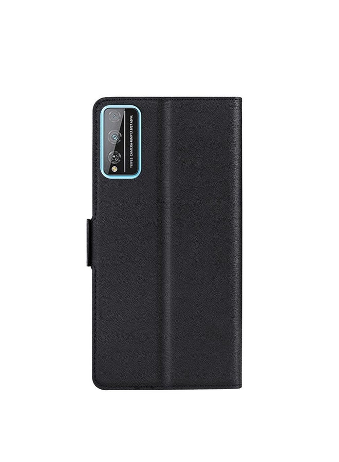 HuHa Case Cover For Honor Play 4T Pro Ultra-thin Voltage Side Buckle PU + TPU Leather Phone Case(Black) - Image 3