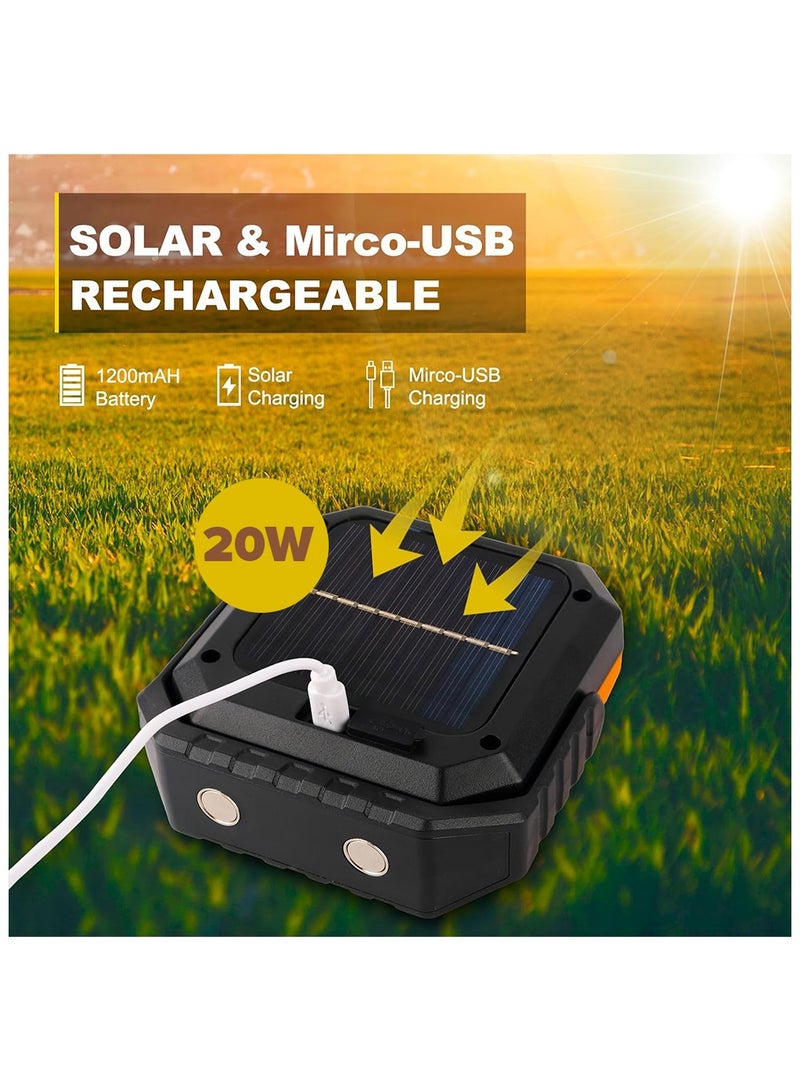 TBS DESIGN TBS DESIGN BV-12 Portable Solar LED Work Light Hanging Hook 3 Lighting Modes Rechargeable Magnetic Work Light Waterproof - Image 5