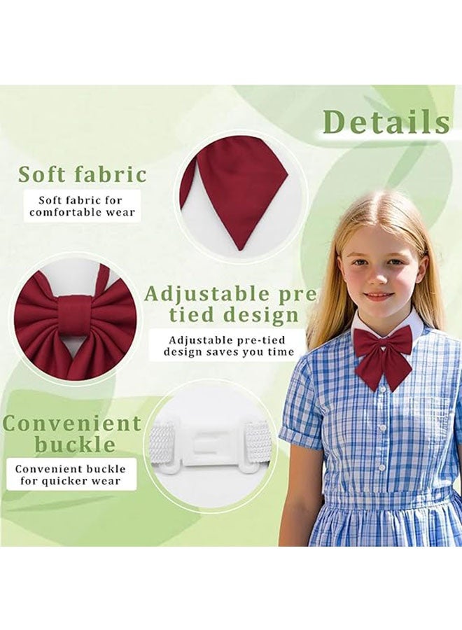 Happy D Bow tie, adjustable bow tie for men and women, pre-tied school uniform bow tie, girl’s tie accessory, work tie, adjustable school uniform business bow tie, suitable for party shirts (3-piece set) - Image 4