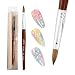 PANA Pure Kolinsky Hair Bristles Acrylic Nail Brush Oval Crimped Shaped Mahogany Wood Handle Professional Salon Quality (Size 6, Mahogany) - Image 3