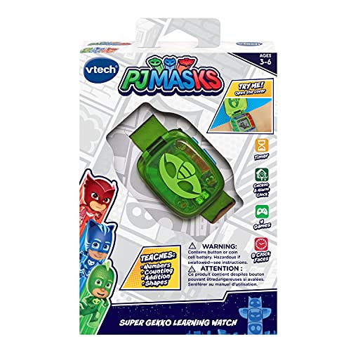 vtech ساعة التعلم سوبر جيكو من VTech PJ Masks، خضراء - Image 5