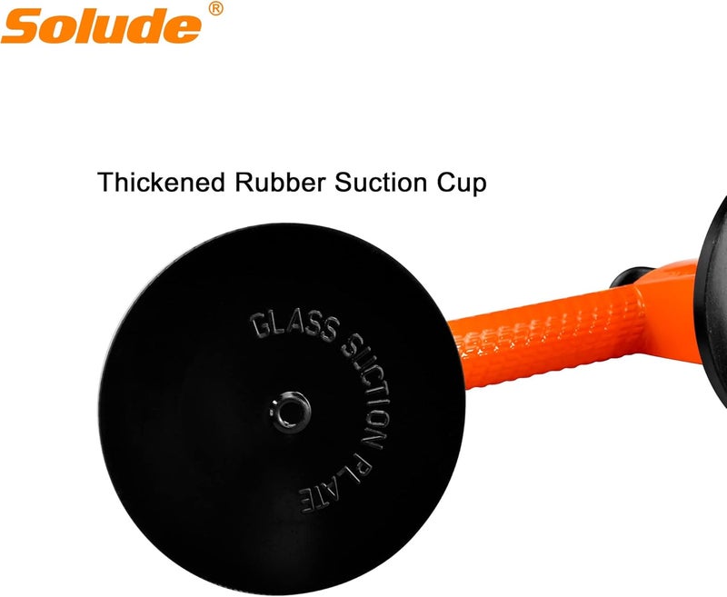 SOLUDE 2 Pack Glass Suction Cups,Aluminium Heavy Duty Vacuum Handle Glass Holder for Lifting Large Glass/Window/Tiles/Mirror/Granite/Floor Gap Fixer/Windshield Removal & Install Tool - Image 5
