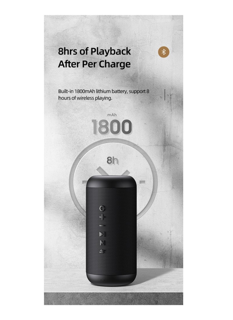 Bluetooth Speaker, Portable Bluetooth Speaker,Powerful Audio and Bass,With TWS Function, Light Show,IPX6 Waterproof and Dustproof, Large Capacity Battery, Suitable for Camping, Home, Gatherings
