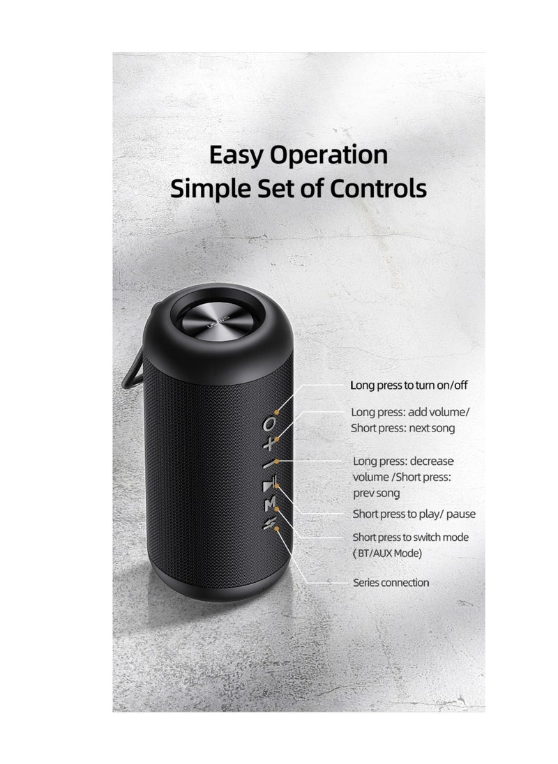 Bluetooth Speaker, Portable Bluetooth Speaker,Powerful Audio and Bass,With TWS Function, Light Show,IPX6 Waterproof and Dustproof, Large Capacity Battery, Suitable for Camping, Home, Gatherings