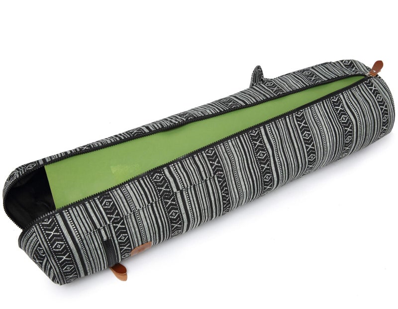 ELENTURE Canvas Yoga Mat Bag with Adjustable Strap & Pockets, Full-Zip Travel Gym Tote for Women & Men, Fits 1/4" & 1/3" Thick Mats, Lightweight Carrier for Yoga, Workout, Outdoor Use - Image 5