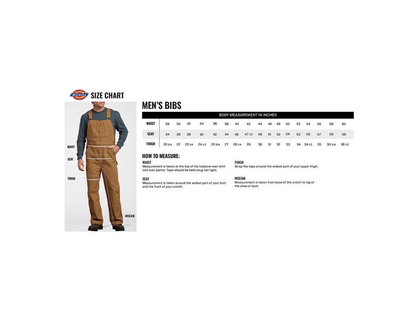 Dickies Men's Bib Overall, Hickory Stripe, 40X32 - Image 5