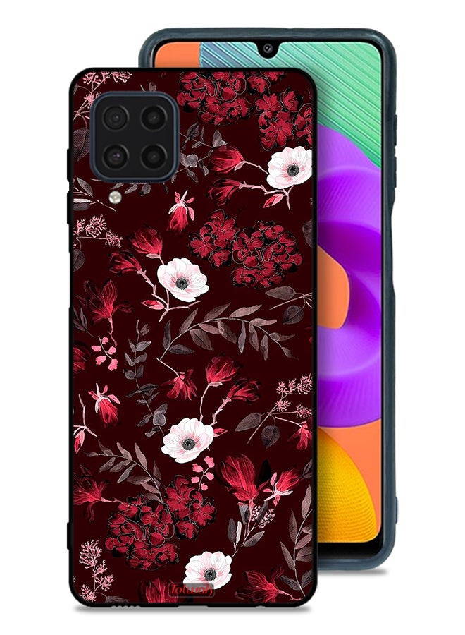Tolwak Samsung Galaxy M22 Protective Case Cover Small Flowers And Tropical Leaves - Image 1