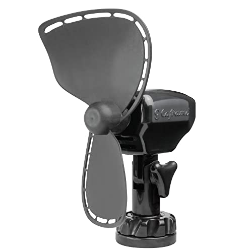 SEEKR Caframo SEEKR by Caframo Ultimate Fan. Grill-Less and Whisper Quiet. Shock-Absorbing FingerSafe Blade Design. 2 Speed. Made in Canada. Ultimate 757 Black 24V - Image 1