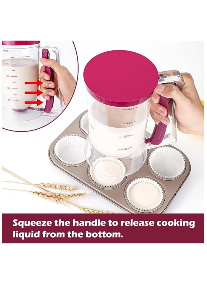 Generic - Pancake Batter Dispenser,Perfect Baking Tool for Cupcakes Waffles Muffin Mix Crepes Cake Or Any Baked Goods Bakeware Maker with Measuring Label - Image 1