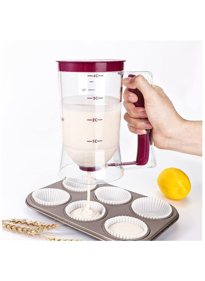 Generic - Pancake Batter Dispenser,Perfect Baking Tool for Cupcakes Waffles Muffin Mix Crepes Cake Or Any Baked Goods Bakeware Maker with Measuring Label - Image 1