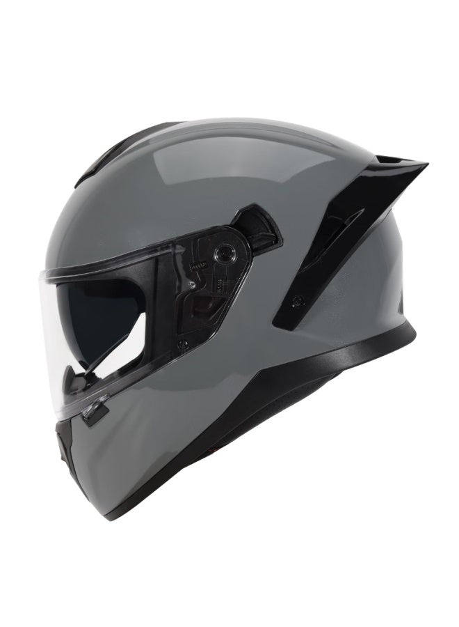 Znp928 Double-lens Motorcycle Helmet, Winter Warmth, Uni, All-season Full-face, Cement Gray, XL - Image 4