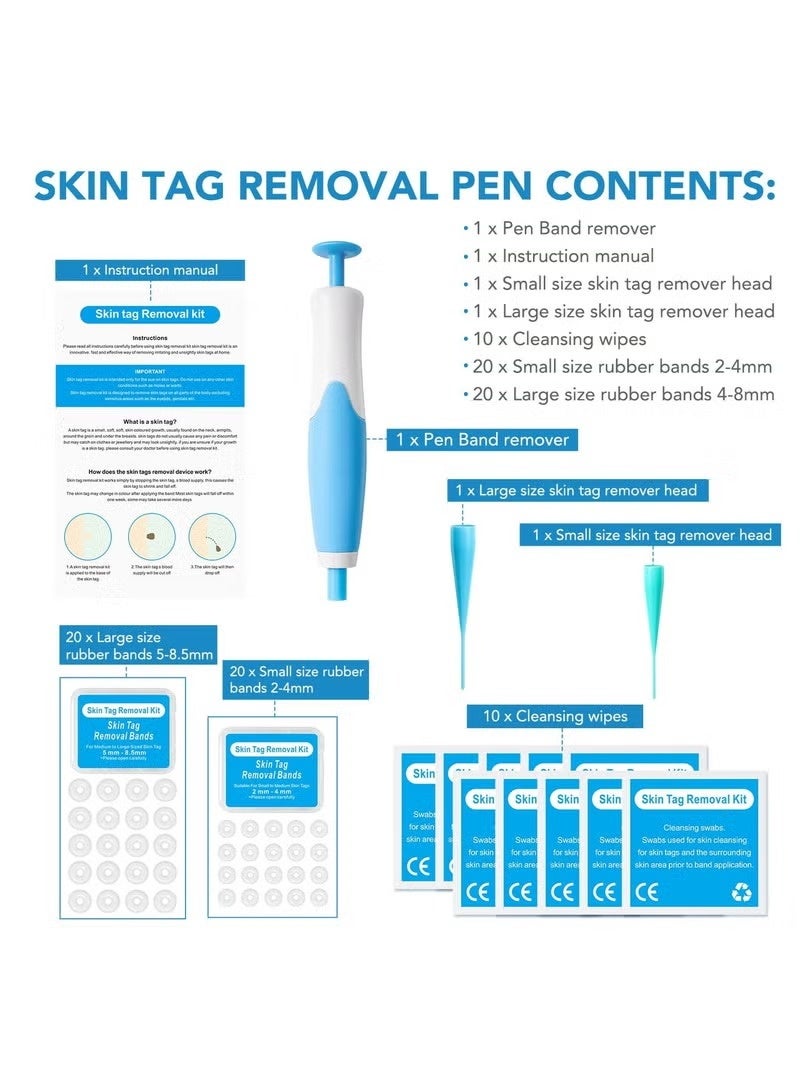 إيكيوك أداة تنظيف الثآليل – مجموعة إزالة الزوائد الجلدية برأس مزدوج – أزرق - Image 2