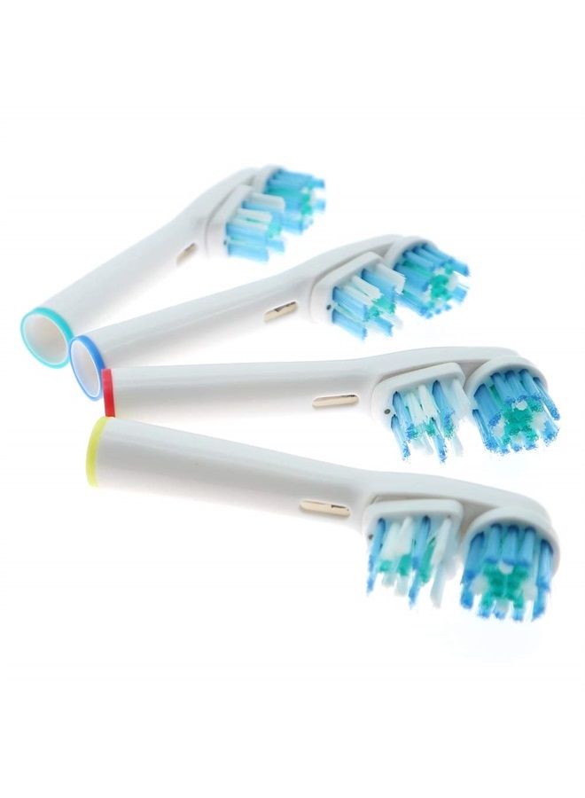 Replacement Brush Heads Compatible with Oral B- Double Clean Design, Double Clean Brush Heads, Compatible with Braun Oral-B Dual Clean Electric Toothbrush - Pack of 4