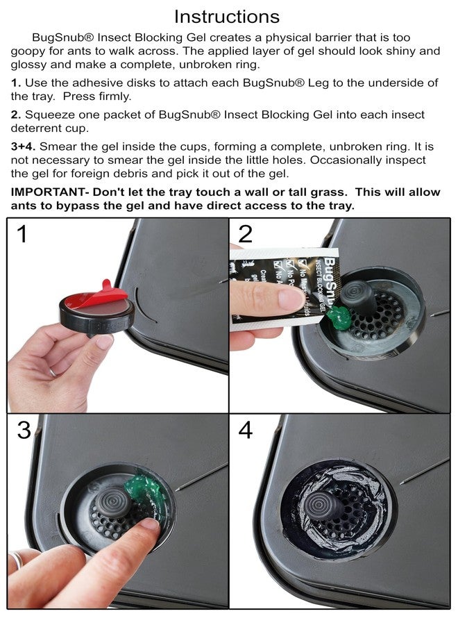 BugSnub Ant Proof Tray - Waterless, Moat Free Cat and Dog Food Tray for Crawling Pest Free Pet Food Feeding Station. Kitchen Sweets and Trash, Ant Free Platform. - Image 5