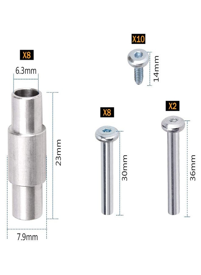 Still Awake Inline Skate Axle Spacer Screw Replacement, Aluminum Alloy Skate Wheel Bearing Spacer, Roller Skate Replacement Accessories with Axle & Axles Screws & Wrench - Image 2