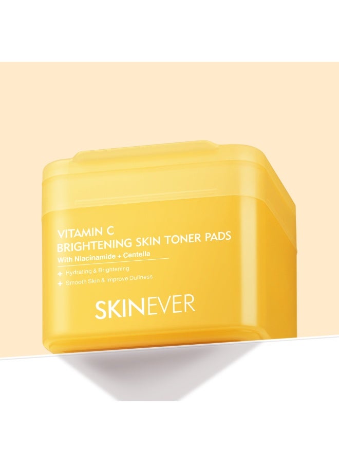 سكينيفر SKINEVER Vitamin C Brightening Toner Pads – Glow Boosting & Exfoliating Toner Pads for Radiant Skin - Image 1