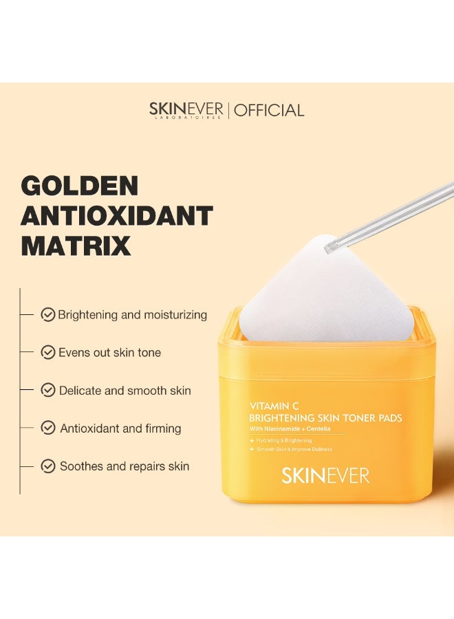 سكينيفر SKINEVER Vitamin C Brightening Toner Pads – Glow Boosting & Exfoliating Toner Pads for Radiant Skin - Image 2