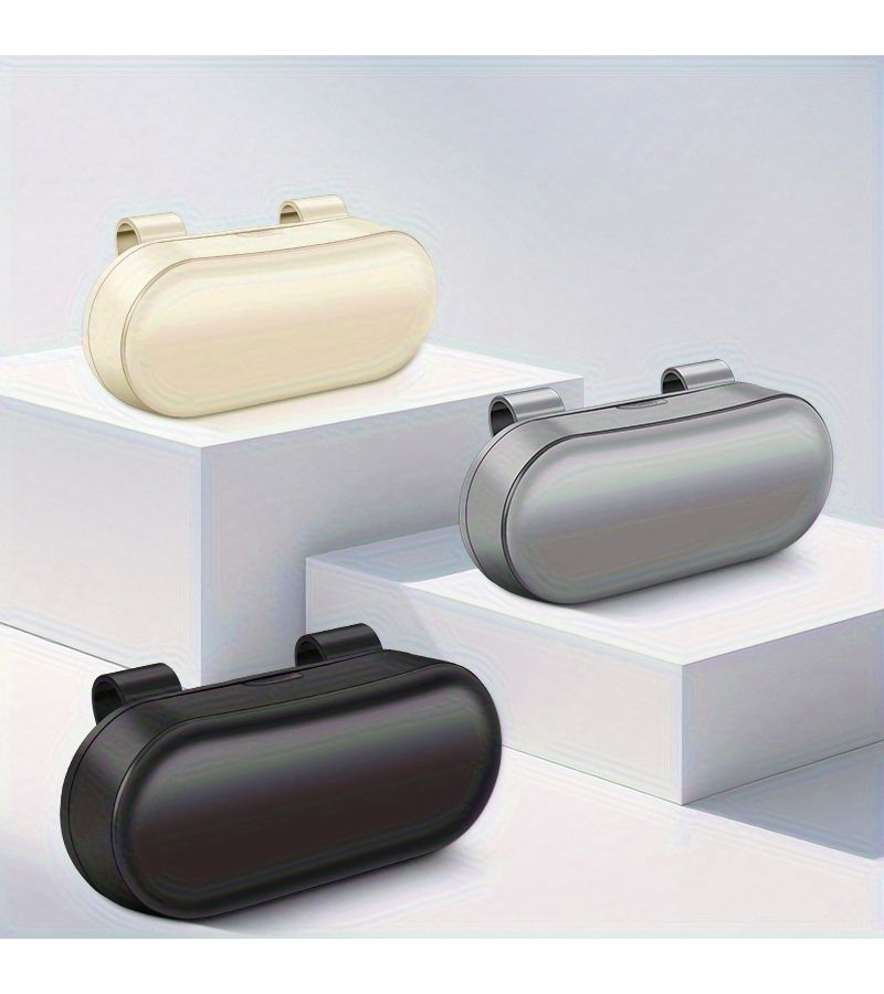 Gray Car Glasses Case Sun Visor Holder Clip Installation for Cars Trucks RVs - Image 2