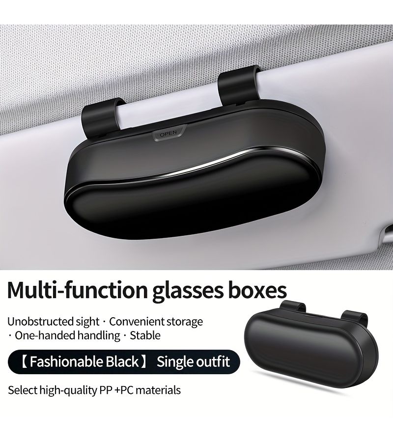 Gray Car Glasses Case Sun Visor Holder Clip Installation for Cars Trucks RVs - Image 5