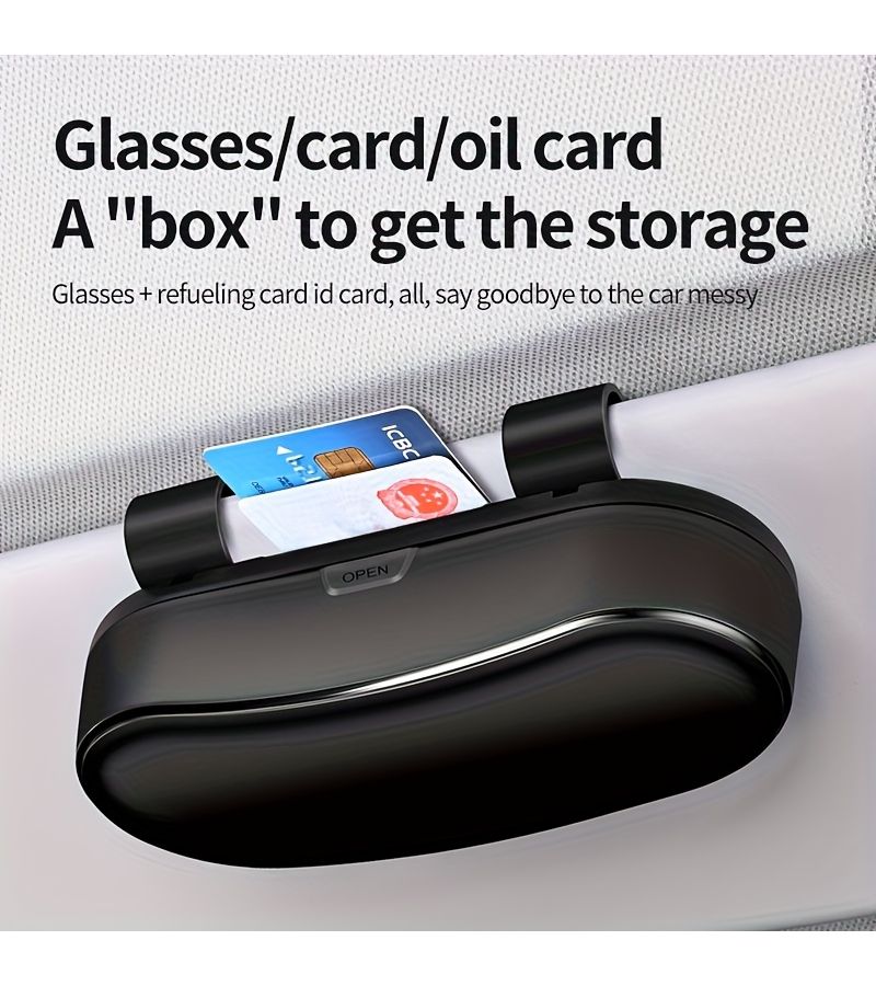 Gray Car Glasses Case Sun Visor Holder Clip Installation for Cars Trucks RVs - Image 4