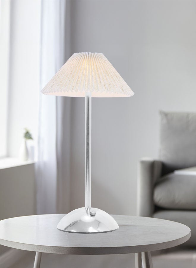 Nisf Al Qamar Metal table lamp with folded fabric cap and touch control - Image 1