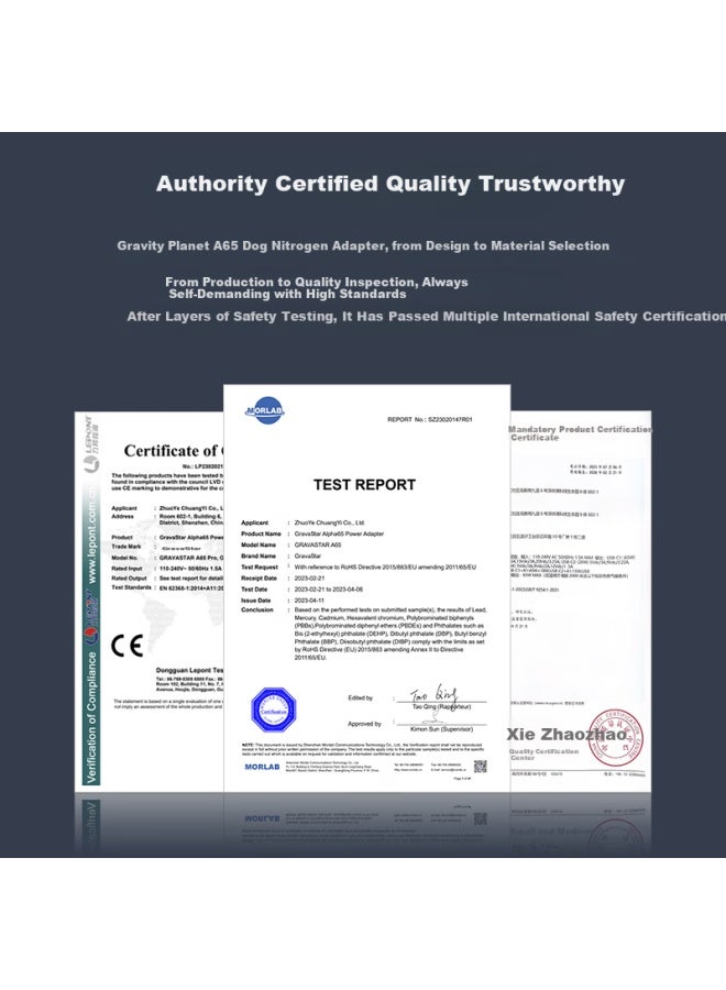 Gravastar شاحن Gravastar Dognium 65 واط Gan رأس شحن سريع ميكانيكي محطة شحن مكتبية مخصصة متوافقة مع هواتف آيفون 15 14 13 هدية محمولة ثلاثية المآخذ باللون الأبيض - Image 2