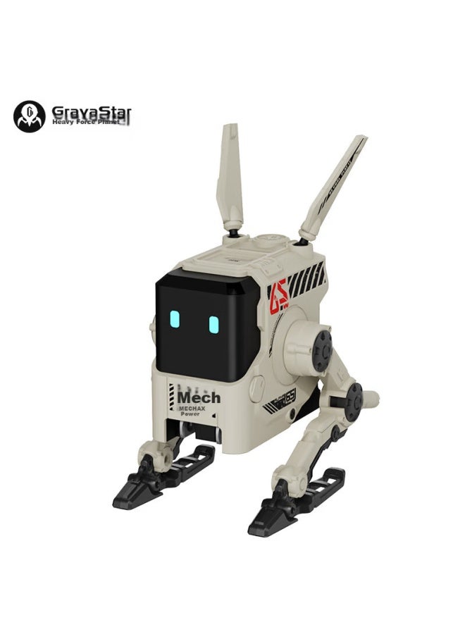 Gravastar شاحن Gravastar Dognium 65 واط Gan رأس شحن سريع ميكانيكي محطة شحن مكتبية مخصصة متوافقة مع هواتف آيفون 15 14 13 هدية محمولة ثلاثية المآخذ باللون الأبيض - Image 5