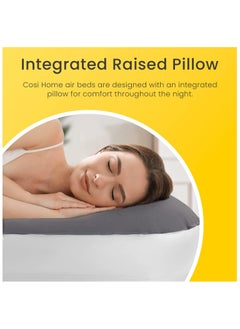 Cosi Home Single Sized Air Bed - Premium Single Inflatable Mattress With a Built-in Air Pump, Integrated Raised Pillow and Storage Bag  - Image 4