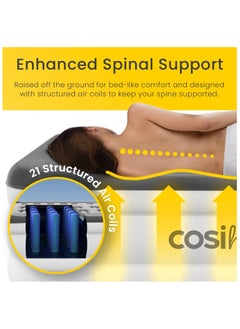 Cosi Home Single Sized Air Bed - Premium Single Inflatable Mattress With a Built-in Air Pump, Integrated Raised Pillow and Storage Bag  - Image 3