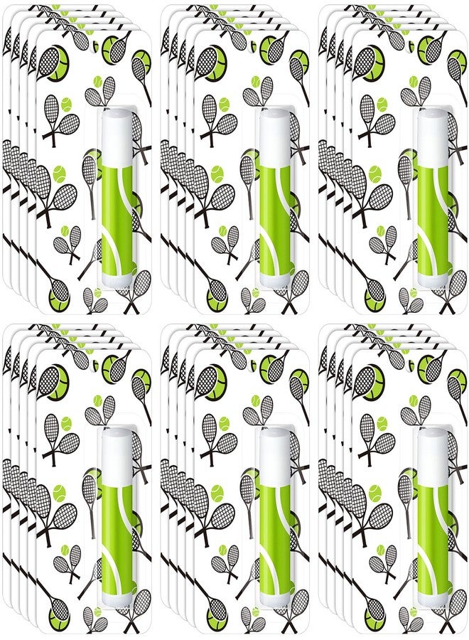 Loopeer 35 Pack Lip Balm Bulk Natural Moisturizing Lipstick Set Party Favors Sports Gift for Team Teen Adults Birthday Party Game Decorations Supplies(Tennis) - Image 1
