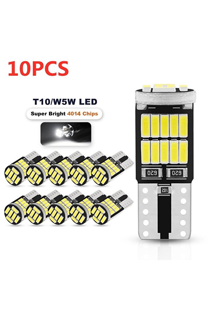 rayihni 10 قطع ضوء داخلي للسيارة LED T10 W5W 194 501 بدون أخطاء Canbus 10 قطع أبيض T10 26 شريحة SMD 4014 - Image 5