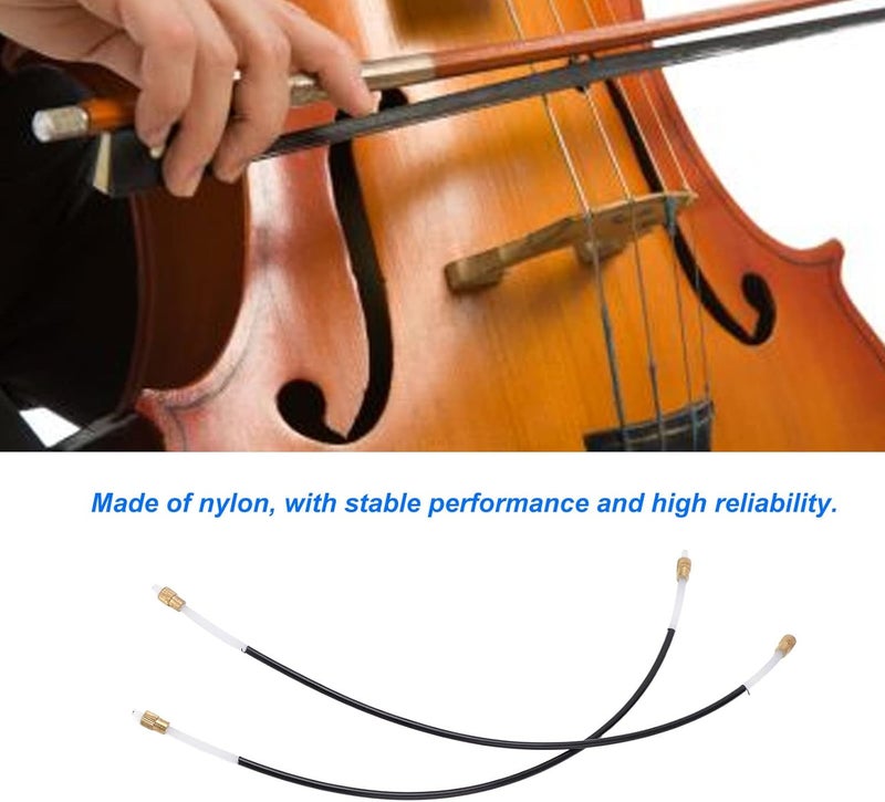 cheekyglo Cello Tail Rope, Standard Design Tailpiece Gut Accessory Good Match Black 2Pcs for Instrument - Image 3
