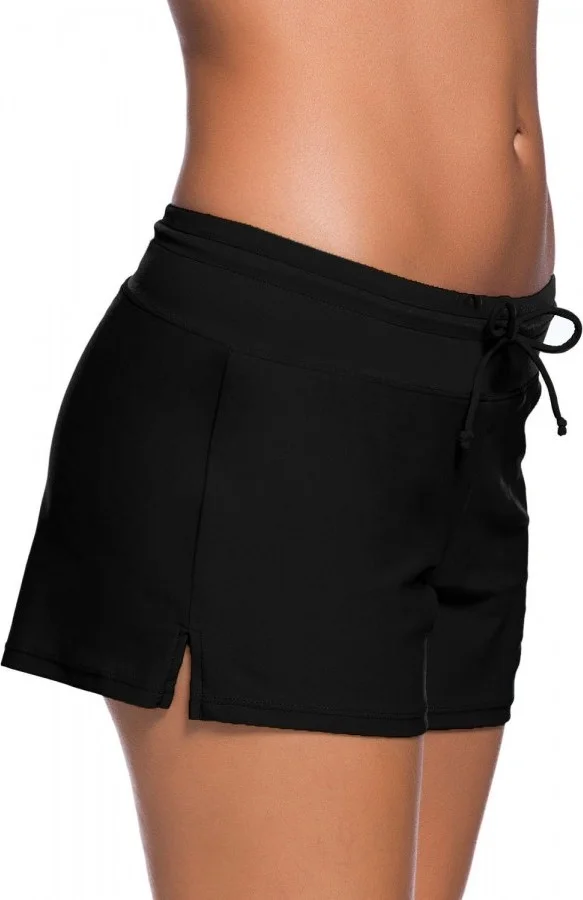 Angelsin Stylish Black Women's Swim Shorts