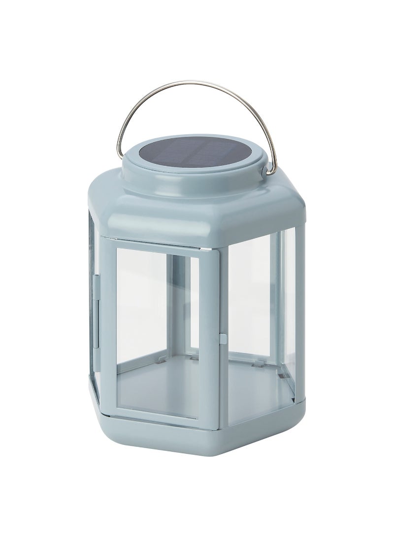 AS SEEN ON TV LED solar powered table lamp lantern light blue 17 cm 