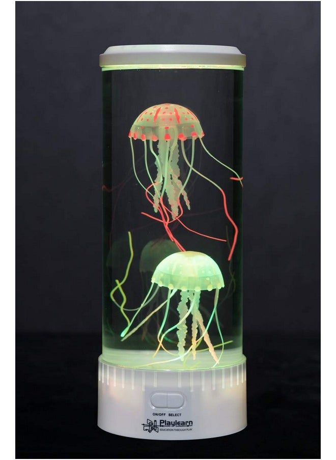 Playlearn USA Playlearn 15" Jellyfish Lamp - Led Color Changing Mood Light - Sensory Lamp - Jellyfish Night Light  - Image 2