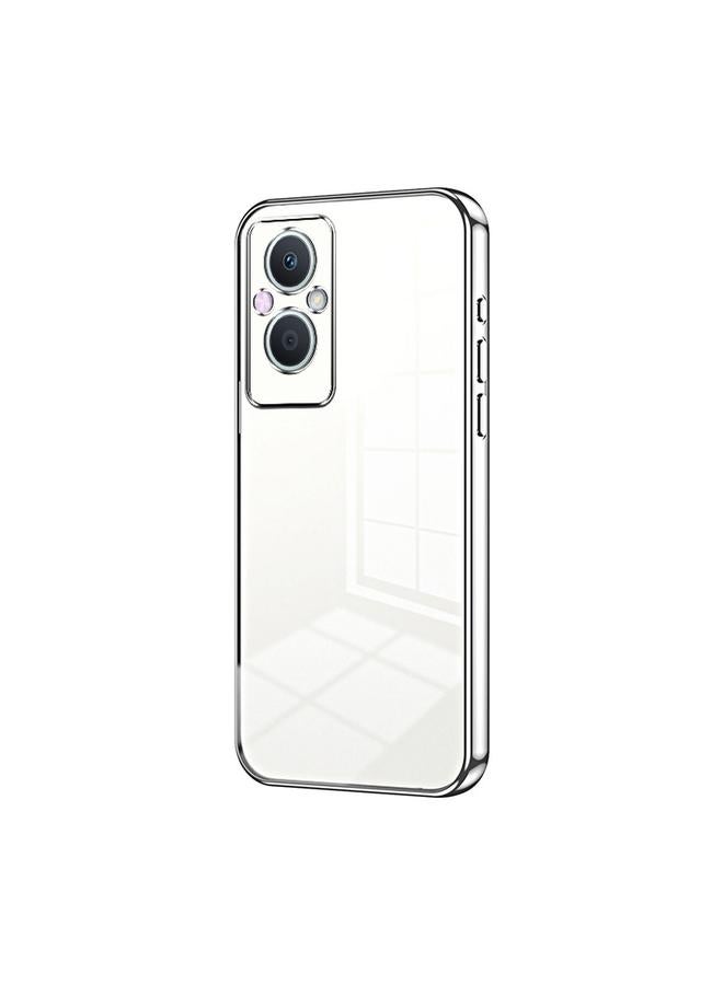 اس-توب جراب لهاتف OPPO Reno7 Z 5G / F21 Pro 5G جراب هاتف شفاف مطلي بفتحة دقيقة - Image 1