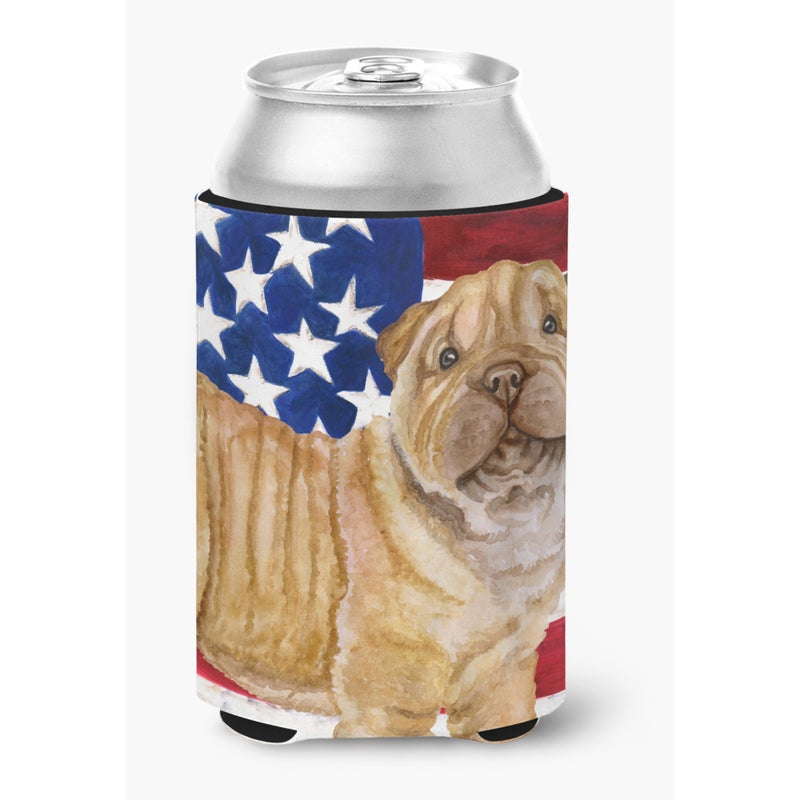 Caroline's Treasures ""Caroline's Treasures Shar Pei Puppy Patriotic Decorative Can Hugger  Multicolor"" 