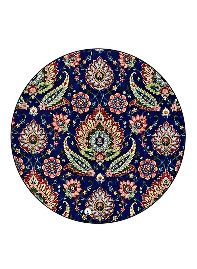RKN Flowers Printed Mouse Pad  Round  Multicolour