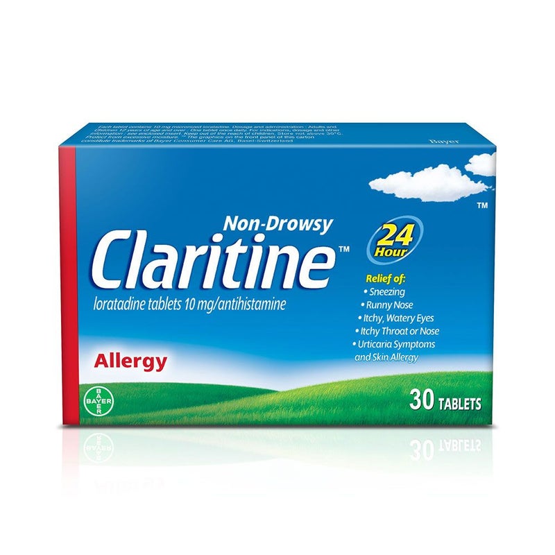 BAYER Claritine 10 mg for allergy Tablets 30's - Non Drowsy