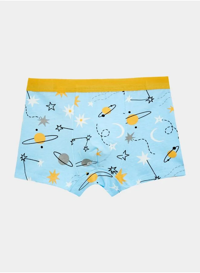 Styli Styli Boys Pack of 4 - Printed Briefs with Contrast Waistband