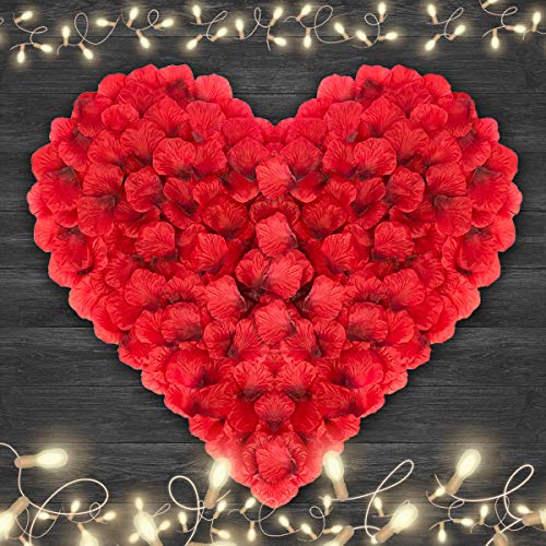 VKshop 4500 Pack Dark Red Rose Petals,Artificial Roses Flower Petals for Romantic Night,Valentine's Day and Weddings - Image 2