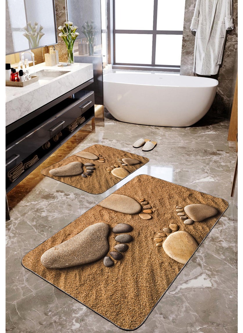 Stone Foot Patterned 2-Piece Large Bathroom Mat Set - pzsku/Z5AACAE5716C8F6A78896Z/45/_/1736440133/ec67c788-b2b6-47df-874a-3a91c8487f53