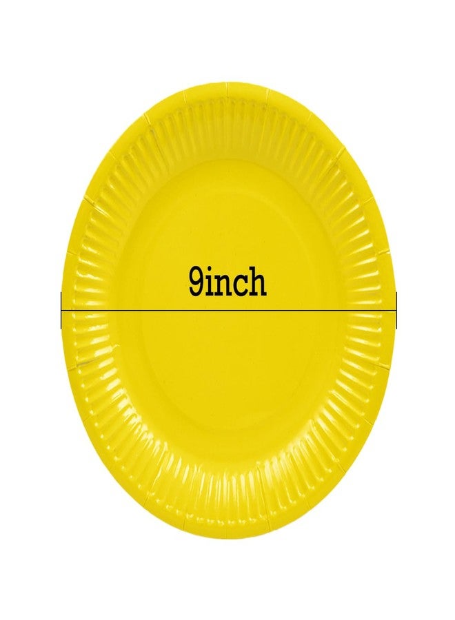 Vankcp 200 Pcs Colorful Paper Plates Bulk, 9 Inch Disposable Paper Dessert Plate, Colored Round Party Plate Waterproof Microwavable for Birthday Picnic Party, 10 Colors - Image 2