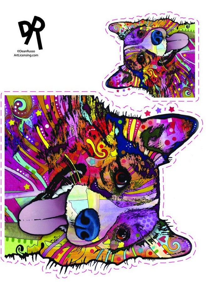 Enjoy it Corgi Bumper Stickers Featuring The Artwork Of Dean Russo Outdoor Rated Vinyl Sticker Decals For Windows Bumpers Laptops Or Crafts 2 Pieces - Image 3