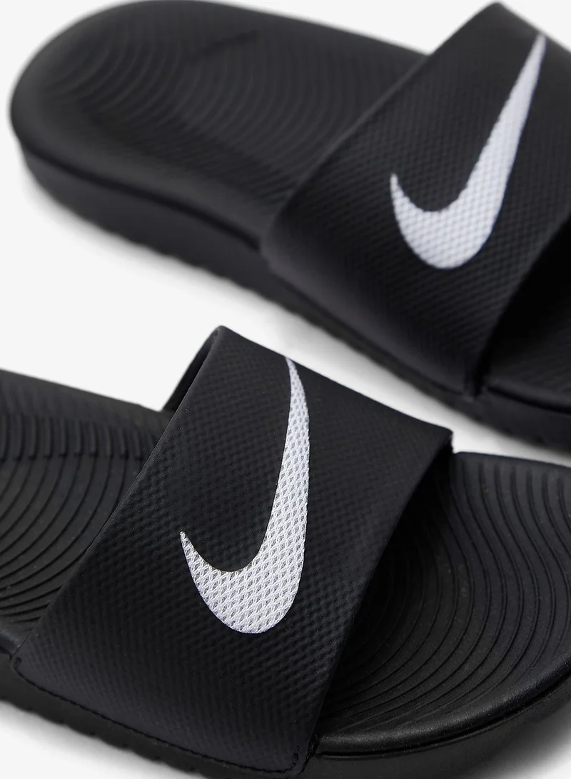 Nike Black/WHITE Youth Kawa Slide Grade/Presschool  | Best Price UAE
