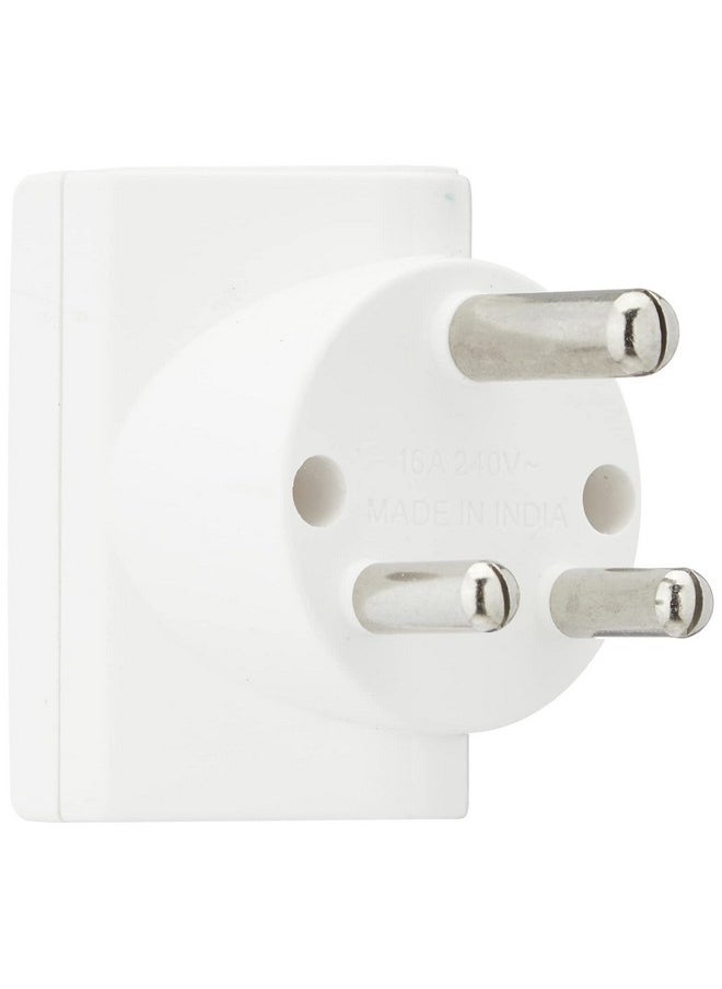 Anchor - Anchor by Panasonic Pilot 16A 3 Pin Multiplug adapter with Universal Socket | 3 Pin Multi Plug Socket (White, 3166-Pk2) - Image 1